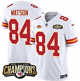 Men & Women & Youth Kansas City Chiefs #84 Justin Watson White 2023 F.U.S.E. AFC West Champions With NKH Patch Vapor Untouchable Limited Jersey,baseball caps,new era cap wholesale,wholesale hats